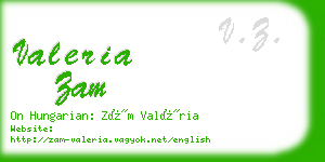 valeria zam business card